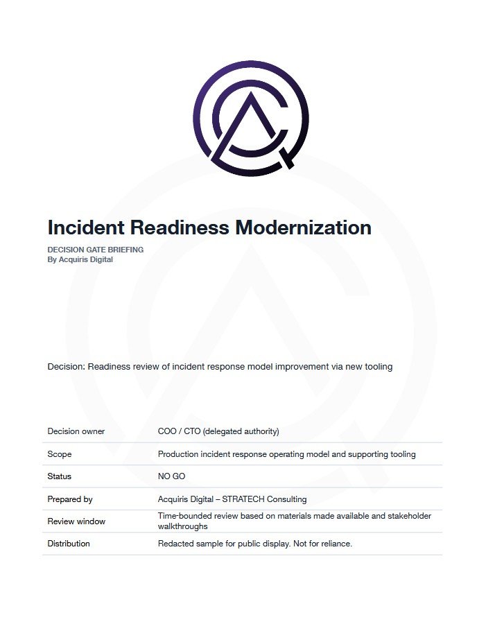 Incident Readiness Assessment � exhibit thumbnail